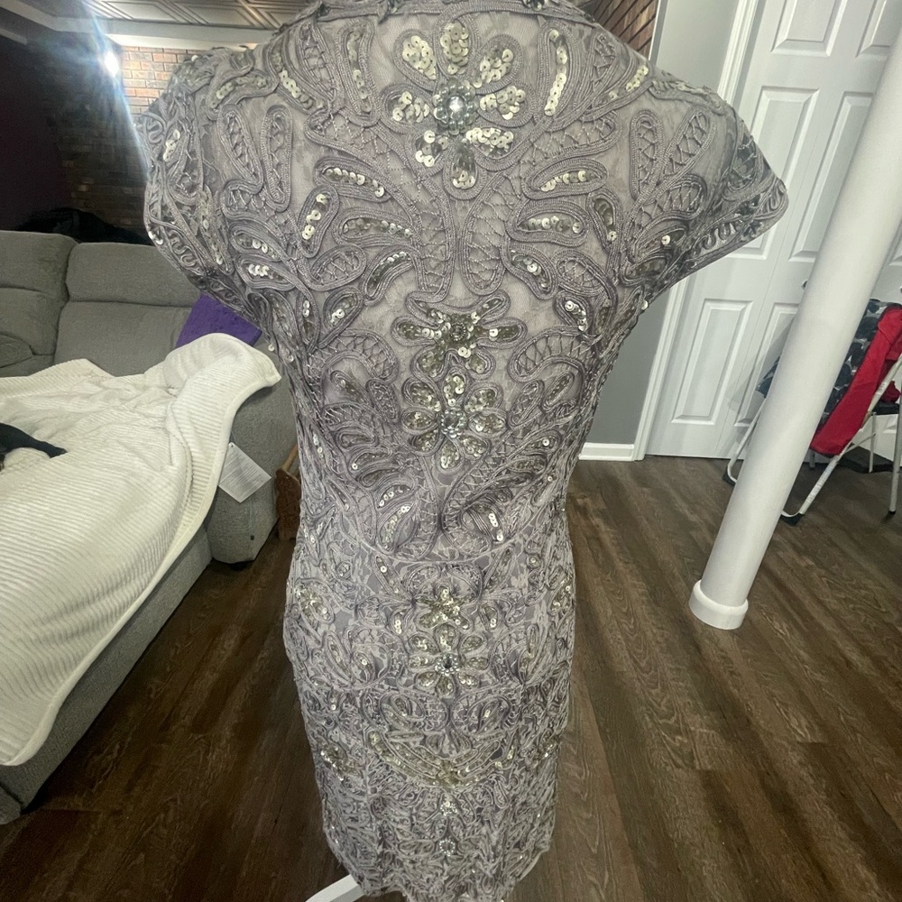 Sue Wong sequined rhinestone dress - Picture 3 of 10